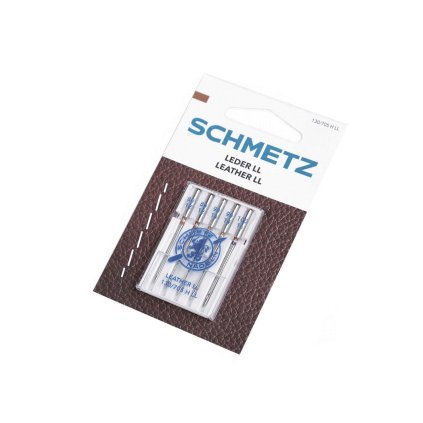 Strojové jehly na kůži sdružené 80; 90; 100 Schmetz na kartě (Varianta 1 nikl, Balení 1 karta)