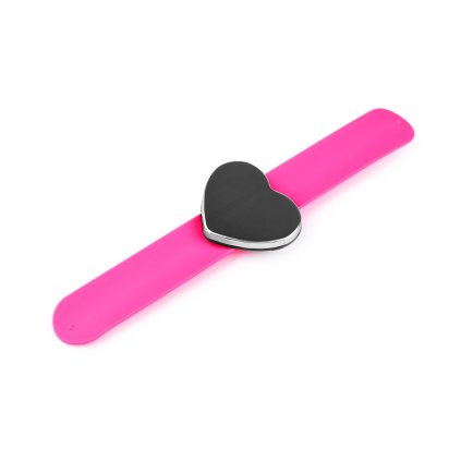 Magnetický jehelníček na ruku samonavíjecí - srdce, obdélník (Varianta 1 pink srdce, Balení 1 ks)