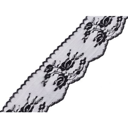 Silonová krajka šíře 65 mm (Varianta 1 bílá, Balení 13.5 m)