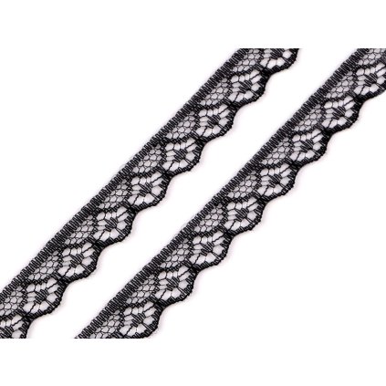 Silonová krajka šíře 14 mm (Varianta 1 černá, Balení 1 m)