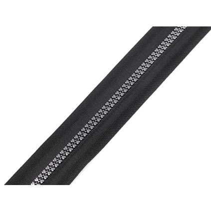 Zip kostěný No 5 designový metráž (Varianta 1 černá zlatá, Balení 1 m)