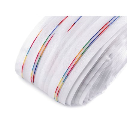 Duhový zip spirálový No 5 metráž (Varianta bílá, Balení 1 m)