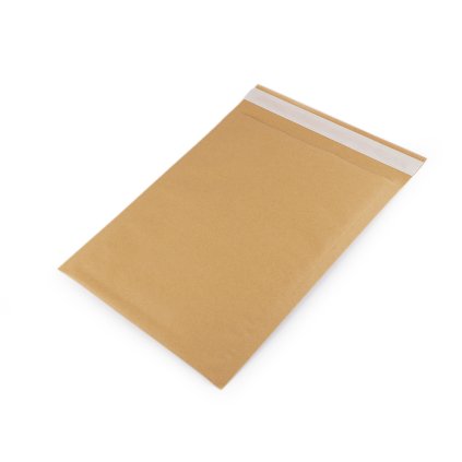 Pevná papírová obálka 19x25 cm s bublinkovou fólií uvnitř (Varianta přírodní, Balení 10 ks)