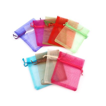 Dárkový pytlík 9x11 cm organza (Varianta 1 bílá, Balení 10 ks)