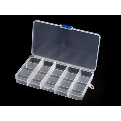Plastový box / zásobník 10x17x2,2 cm (Varianta transparent, Balení 1 ks)