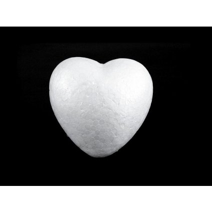 Srdce Ø10 cm polystyren (Varianta bílá, Balení 2 ks)