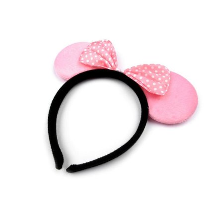 Karnevalová čelenka Minnie Mouse (Varianta 4 červená velké puntíky, Balení 1 ks)