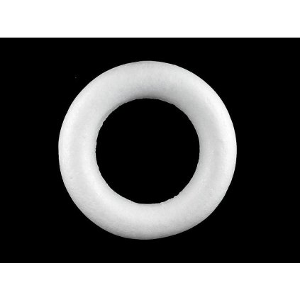 Věnec Ø19 cm polystyren seříznutý (Varianta 1 bílá, Balení 1 ks)