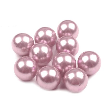 Dekorační kuličky / perly bez dírek k nalepení  Ø8; 10 mm (Varianta 7 (Ø10 mm) bílá, Balení 20 ks)