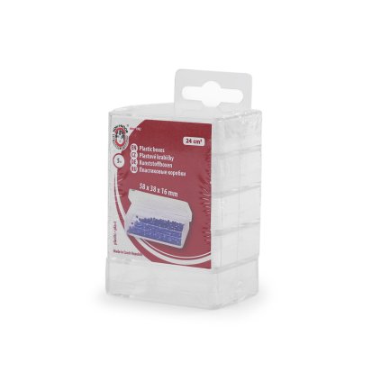 Plastové krabičky 3,8x5,8x1,6 cm (Varianta transparent, Balení 5 ks)