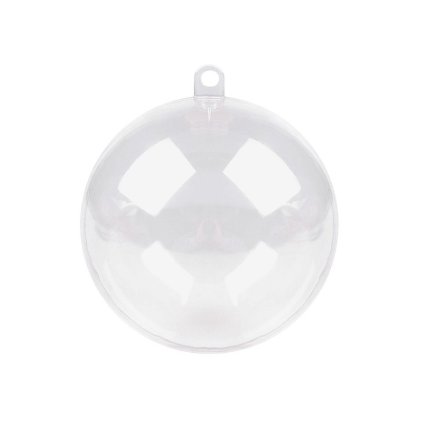 Plastová koule Ø8,5 cm dvoudílná (Varianta 1 transparent, Balení 2 ks)