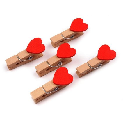 Kolíčky srdce (Varianta 2 barevný mix, Balení 1 sáček)