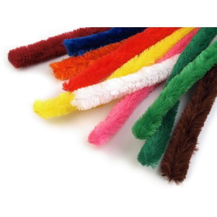 Chlupaté drátky na tvoření Ø15 mm délka 30 cm (Varianta 1 bílá, Balení 10 ks)