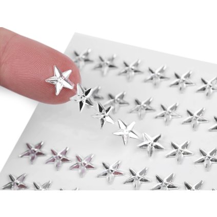 Samolepicí hvězdy na lepicím proužku Ø10 mm (Varianta 2 zlatá stř., Balení 1 karta)