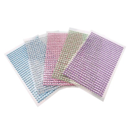 Samolepicí kamínky na lepicím proužku Ø4 mm (Varianta 1 crystal, Balení 1 karta)