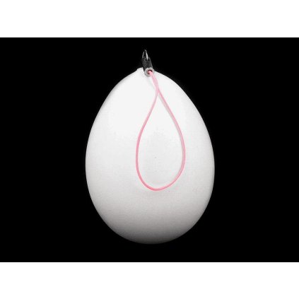 Plastové vejce 46x64 mm se závěsem (Varianta bílá mléčná, Balení 2 ks)
