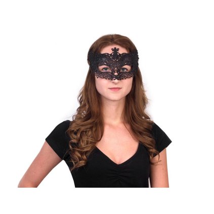 Karnevalová maska - škraboška s glitry (Varianta 1 stříbrná, Balení 1 ks)