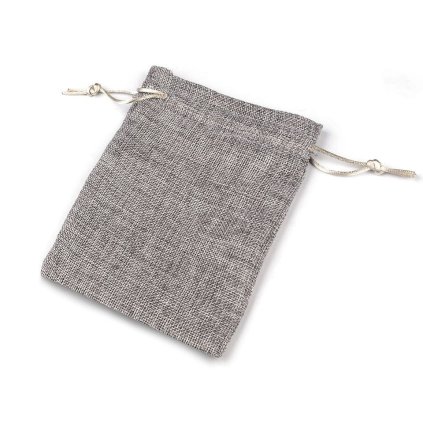 Dárkový pytlík 12,5x17,5 cm imitace juty (Varianta 1 šedá perlová, Balení 1 ks)