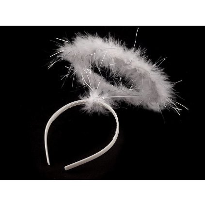 Karnevalová čelenka - anděl (Varianta bílá, Balení 1 ks)
