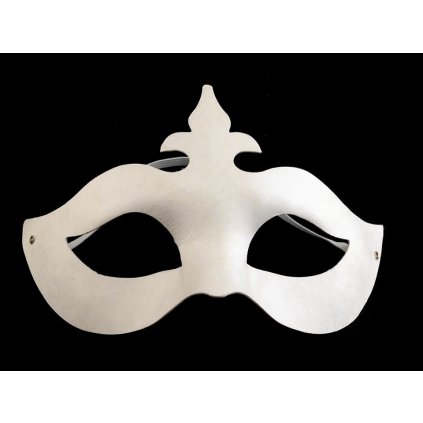 Karnevalová maska - škraboška k domalování (Varianta 1 bílá, Balení 1 ks)