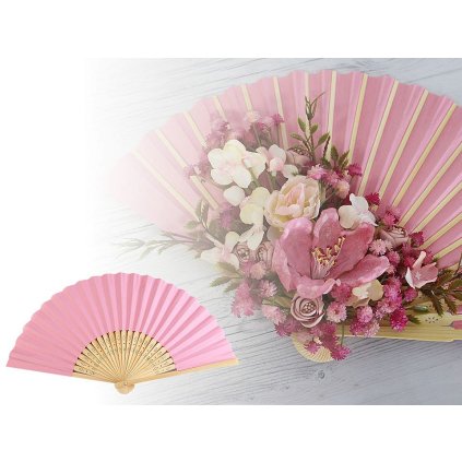 Vějíř papírový k domalování 21x36 cm (Varianta 1 bílá, Balení 1 ks)