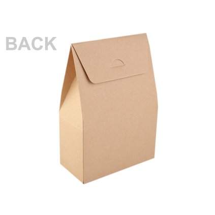 Papírová krabice s průhledem (Varianta hnědá přírodní, Balení 1 ks)