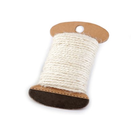 Jutový provázek Ø2 mm (Varianta 1 režná světlá, Balení 12 karta)