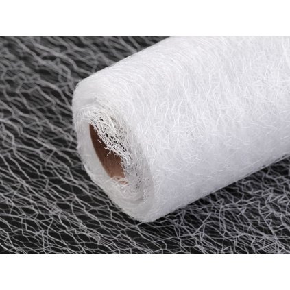 Pavučinka / stuha dekorační šíře 14-15 cm (Varianta 1 bílá, Balení 9 m)