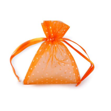 Dárkový pytlík puntíky 10x13 cm organza
