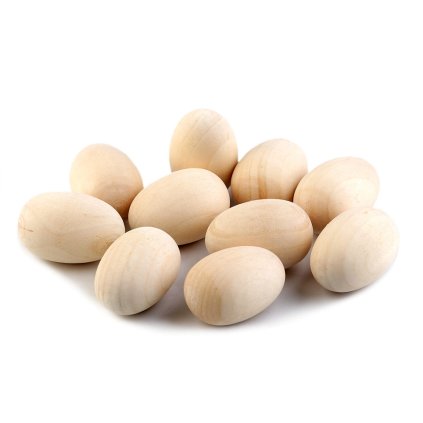 Dřevěná hlavička / velikonoční vajíčko 25x40 mm (Varianta přírodní, Balení 1 ks)