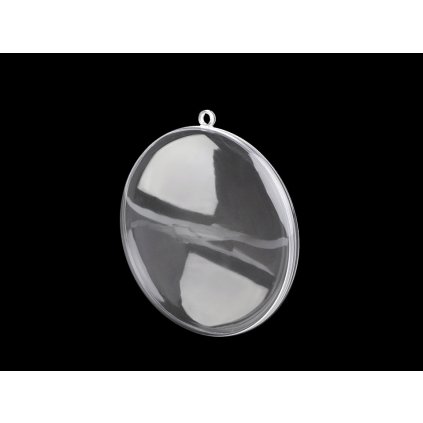 Plastový medailon Ø7 cm dvoudílný (Varianta transparent, Balení 5 ks)
