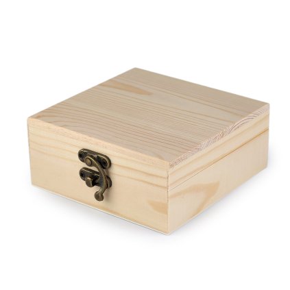 Dřevěná krabička k dozdobení (Varianta přírodní, Balení 1 ks)