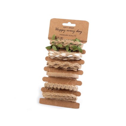 Sada jutových provázků a prýmků (Varianta mix vzorů, Balení 1 sada)