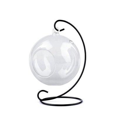 Kovový stojan na aerárium / baňky výška 22 cm (Varianta černá, Balení 1 ks)