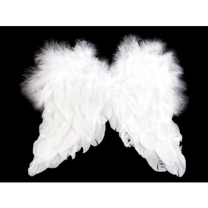 Dekorace andělská křídla 21x25 cm (Varianta bílá, Balení 1 ks)