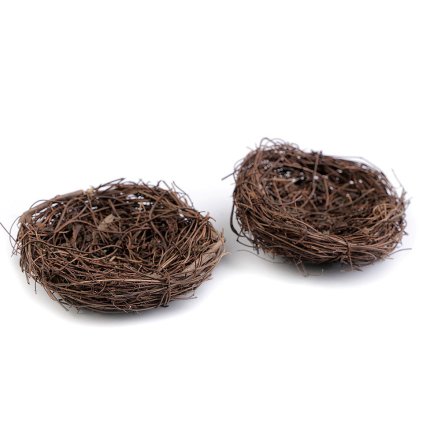 Proutěné hnízdo Ø8 cm (Varianta hnědá, Balení 2 ks)