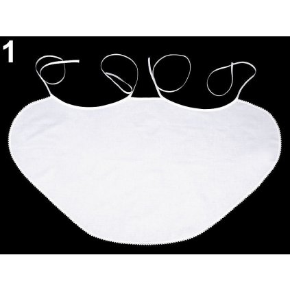 Svatební bryndák lemovaný paličkovanou krajkou - k dotvoření (Varianta 3 bílá, Balení 1 krab.)