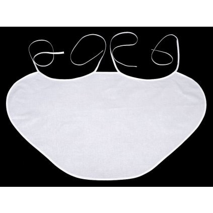 Svatební bryndák lemovaný šikmým proužkem - k dotvoření (Varianta bílá, Balení 1 krab.)