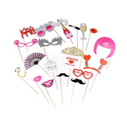 Párty rekvizity do fotokoutku (Varianta 1 viz foto, Balení 1 sada)