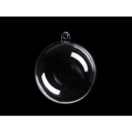 Plastová koule Ø7 cm dvoudílná (Varianta transparent, Balení 5 ks)