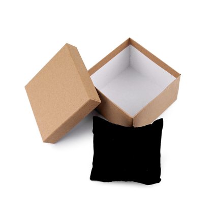 Krabička na hodinky 9x9 cm (Varianta hnědá přírodní, Balení 1 ks)