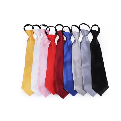 Saténová párty kravata jednobarevná (Varianta 1 bílá, Balení 1 ks)