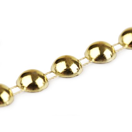 Perlový řetěz - půlperle Ø8 mm vánoční (Varianta 2 stříbrná, Balení 1 m)