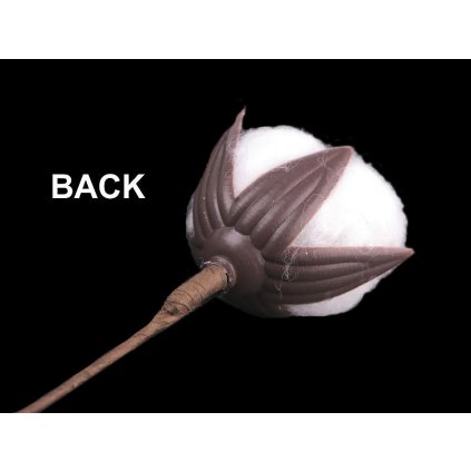Umělý květ bavlníku (Varianta 2 (16 cm) bílá, Balení 2 ks)