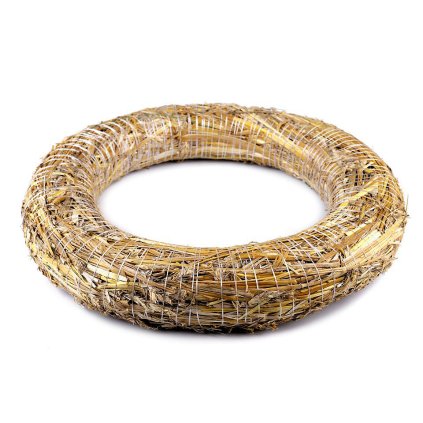 Slaměný věnec Ø40 cm (Varianta přírodní, Balení 1 ks)
