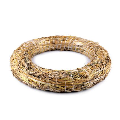 Slaměný věnec Ø35 cm (Varianta přírodní, Balení 1 ks)