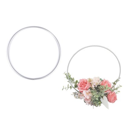 Kovový kruh / ucho na tašku Ø20 cm lehký hliník (Varianta stříbrná, Balení 1 ks)