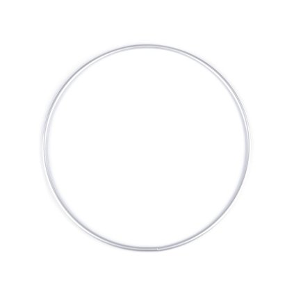 Kovový kruh Ø25 cm lehký hliník (Varianta stříbrná, Balení 1 ks)
