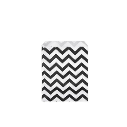 Papírový sáček chevron 10x14 cm (Varianta 1 bílo-černá chevron, Balení 100 ks)