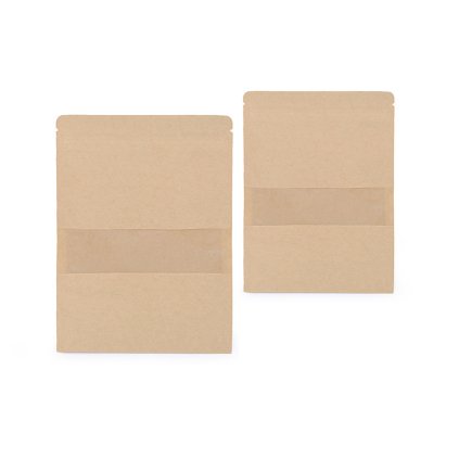 Papírový sáček s průhledem, malý (Varianta 1 (10 x 15 cm) přírodní stř., Balení 10 ks)